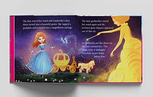 Princess Fairy Tales: Ten Traditional Fairy Tales For Children (Abridged and Retold With Large Font For Easy Reading) 8 Inches X 8 Inches - Hardback (Hardcover)