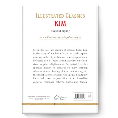 Kim : Illustrated Abridged Children Classics English Novel with Review Questions (Hardcover)