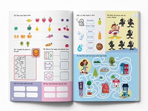 201 Brain Booster Activity Book - Fun Activities and Exercises For Children | Tracing & Pattern, Colors & Shapes, Maze | Ages 5 and up | 1.5 hours of fun time