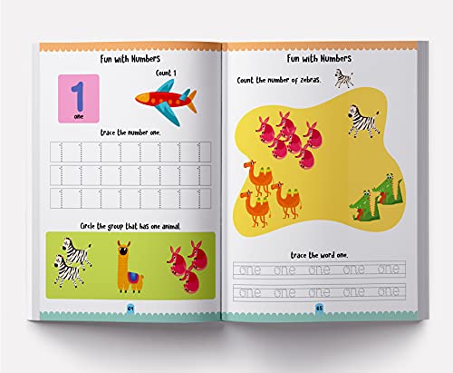 My Super Fun Kindergarten Activity Workbook for Children : Pattern Writing, Colors, Shapes, Numbers 1-10, Early Math, Alphabet, Brain Booster Activities, Following Directions, and Interactive Activiti (Paperback)
