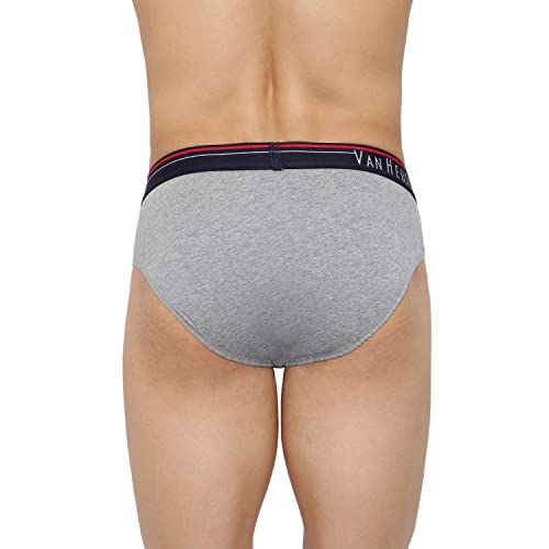 Van Heusen Men Briefs - 100% Combed Cotton - Pack Of 2 - Anti Bacterial, Colour Fresh, Moisture Wicking (₹529.00 with 26 percent savings)