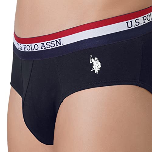 U.S. Polo ASSN. Mens EB002 Anti Microbial Signature Cotton Stretch Underwear Brief -Pack of 2 (₹441.00 with 18 percent savings)