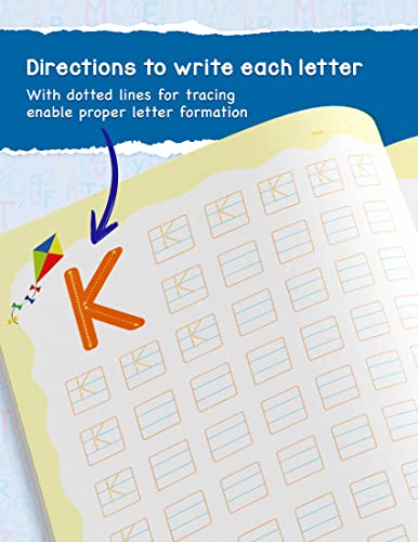 Blossom English Alphabet Writing Book for Kids | 3 to 5 Year Old | ABCD Capital and Small Letter Practice and Activities for Nursery Children | 55 Practice Boxes for each Letter [Paperback] Target Pub (Paperback)