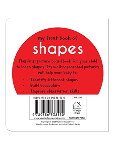 My First Book of Shapes | First Board Book for Babies, Toddlers & Preschoolers | Learn Basic Shapes Like Circle, Square, Triangle with Bright Pictures | Early Learning Book for Kids Ages 0-3 Years (Hardcover)