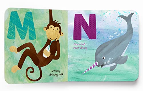 Animal ABC – Board Book for Kids: Playful Animals Teach A to Z with Bright Illustrations & Fun Rhymes | Learn the Alphabet with Tigers, Zebras, Elephants & More | Early Learning Alphabet Book for Babi (Hardcover)