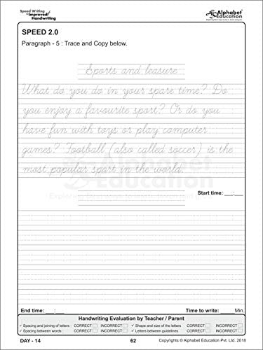 Speed Writing In Improved Handwriting - Cursive writing - Book A (For Age 6-9 Years) - Cursive handwriting practice book (Paperback)
