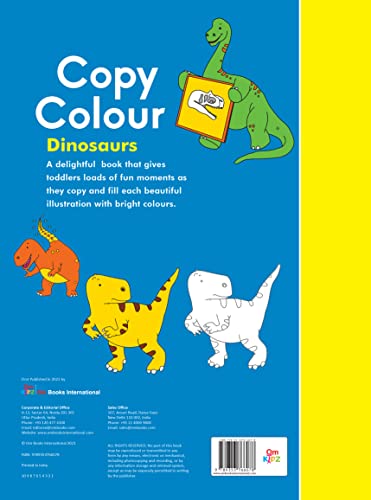 Colouring book : Copy Colour Dinosaurs (Colouring book for kids) (Paperback)