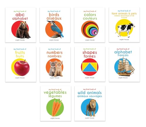 My First English-French Learning Library (Ma première bibliothèque bilingue anglais-français) : Boxset of 10 English - French Board Books (Board book)