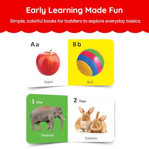 My First Library: Box Set of 10 Board Books for Children | My Little Book of Early Learning for Kids | Learn ABCs, Numbers, Words, Colours & More | Kids Amazing Picture Book | Little Learner’s Library (Board book)
