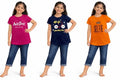 NammaBaby Baby Girl Pure Cotton Hoseiry Regular Fit T-Shirt Top Tshirt - Pack of 3 (₹599.00 with 60 percent savings)
