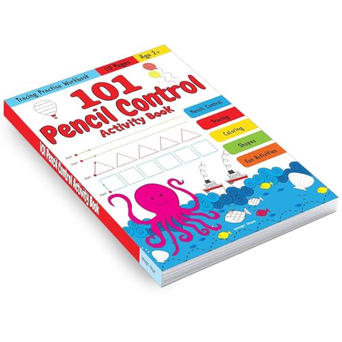 101 Pencil Control Activity Book For Kids: Tracing Practise Book | Age 2+ and up | 4 hours of writing activities (Paperback)
