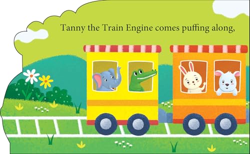 Cutout Board Book : Train Engine - Small Wheel for Children's Activity | Picture | Cute Rhymes | Wonderful Gift for Kids; 1+ Ages (Board book)