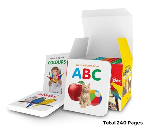 My First All in One Picture Library Box Of 10 (Pre-School Books) | in Yellow (Board book)