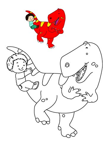 Colouring book : Copy Colour Dinosaurs (Colouring book for kids) (Paperback)