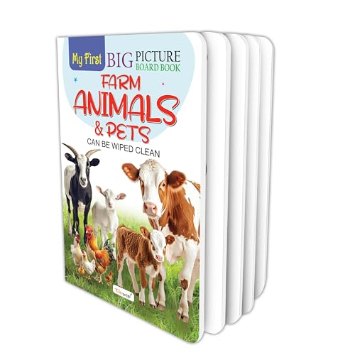 My First Big Picture Board Book Farm Animals & Pets :- Farm Animal and Pet Learning Book, Bright Picture Board for Toddlers, Easy Early Education Book (Board book)