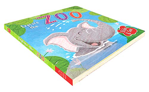 Slide And See - Explore The Zoo : Sliding Novelty Board Book For Kids (Board book)