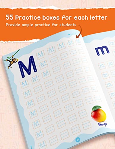 Blossom English Alphabet Writing Book for Kids | 3 to 5 Year Old | ABCD Capital and Small Letter Practice and Activities for Nursery Children | 55 Practice Boxes for each Letter [Paperback] Target Pub (Paperback)