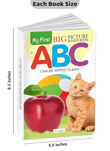 My First Big Picture Board Book ABC AND Farm Animals & Pets : Educational books for preschoolers, Preschool learning books for kids, Early learning picture books | Pack of 2 board books (Board book)