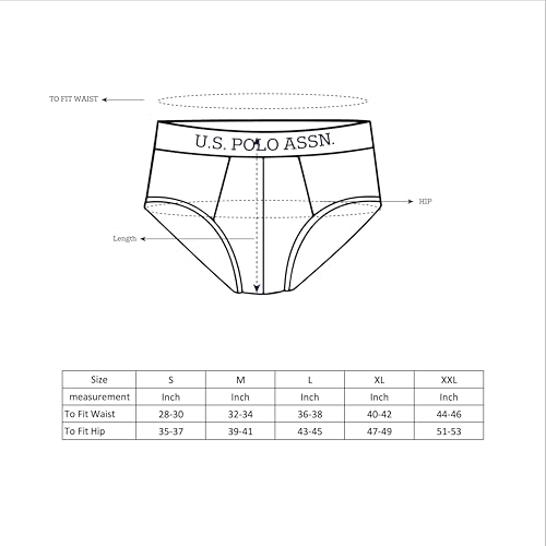 U.S. Polo ASSN. Mens OEB06 Flag Waist Single Jersey Underwear Briefs - Pack of 2 (₹572.00 with 12 percent savings)