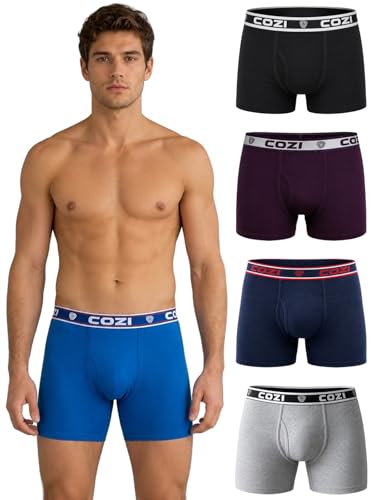 Lux Cozi Men's Cotton Boxers (Pack of 5) (Color & Prints May Vary) (80 CM)