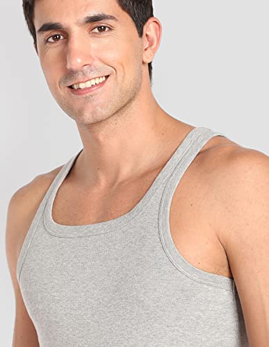 U.S. Polo ASSN. Men's EV006 Pure Cotton Ribbed Vest - Pack of 1 (₹362.00 with 7 percent savings)