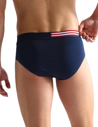 U.S. Polo ASSN. Mens OEB06 Flag Waist Single Jersey Underwear Briefs - Pack of 2 (₹539.00 with 17 percent savings)