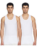 Van Heusen Men’s White Cotton Vest – Pack of 2 |Antibacterial 100% Combed Cotton | Moisture‑Wicking, Stay‑Fresh Technology, Soft Handfeel | Extended Length |Doesn’t lose shape | Regular Fit Sleeveless (L)