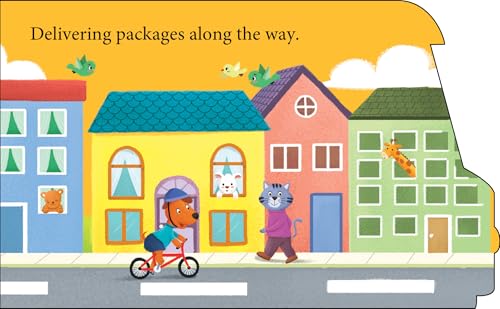 Cutout Out Board Book : Post Van - Small Wheel for Children's Activity | Picture | Cute Rhymes | Wonderful Gift for Kids; 1+ Ages (Board book)