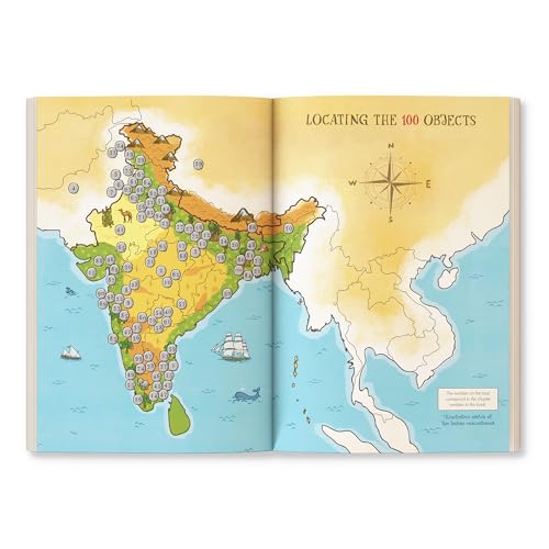 A Children's History of India in 100 Objects: Indian History from Ancient Times to Present Day through Various Artefacts and Art | Full-Colour Illustrated Book for Young Readers (Paperback)