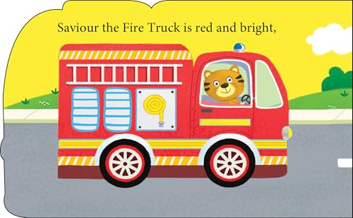 Cutout Board Book : Fire Truck - Small Wheel for Children's Activity | Picture | Cute Rhymes | Wonderful Gift for Kids; 1+ Ages (Board book)