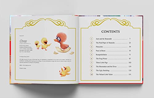 Classic Fairy Tales: Ten Traditional Fairy Tales For Children (Abridged and Retold With Large Font For Easy Reading) 8 Inches X 8 Inches - Hardback (Hardcover)
