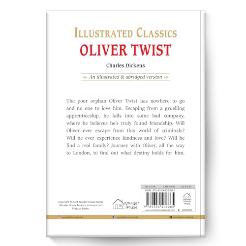 Oliver Twist : Illustrated Abridged Children Classics English Novel with Review Questions (Hardcover)