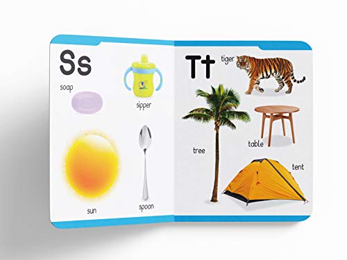 My First Padded Book of Alphabet: Early Learning Board Book for Kids | Learn ABC with Bright and Colorful Pictures | Durable Padded Board Book for Babies, Toddlers & Preschoolers | Ages 0–5 Years (Board book)