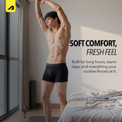 Boldfit Trunk Underwear for Men, Cotton Stretch Innerwear, Ultra-Soft Lightweight Boxer Briefs, No-Ride-Up Fit, Open Fly, Moisture-Wicking, Anti-Bacterial, Plush No-Mark Waistband (₹799.00 with 38 percent savings)