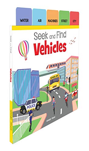 Seek And Find - Vehicles : Early Learning Board Books With Tabs (Board book)