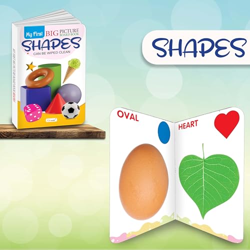 My First Big Picture Board Book Shapes : Montessori board book for kids, Engaging picture board books, Early learning board book for preschoolers, Board book for kids (Board book)
