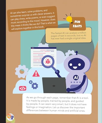 AI: My First Guide to AI - Can AI Think Like Us? | Beginner’s STEM Book for Kids | Learn Artificial Intelligence, Human vs Machine Thinking & Future Tech | Educational Guide for Ages 8+ (Paperback)