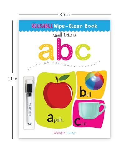 Reusable Wipe And Clean Book - Small Letters : Write And Practice Small Letters (Hardcover)