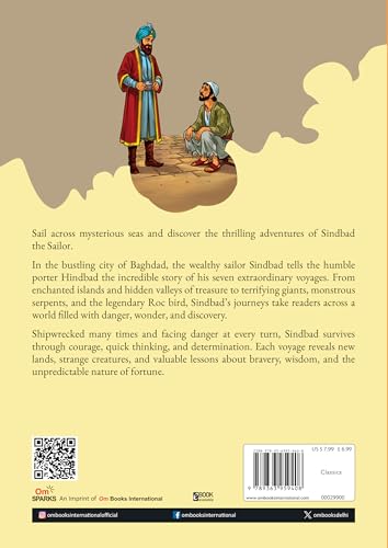 Sindbad the Sailor: The Seven Voyages - Abridged Classic with Colour Illustration (Paperback)