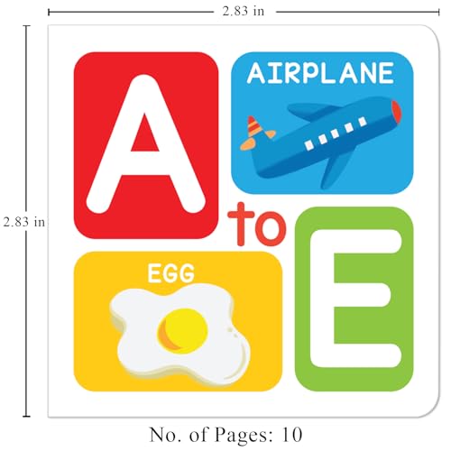 My First A to Z – Boxed Set of 5 Mini Board Books: Learn the Alphabet from A to Z with Bright Pictures & Fun Learning | Includes A–E, F–J, K–O, P–T, ... Toddlers & Preschoolers | Ages 0–5 Years (Board book)