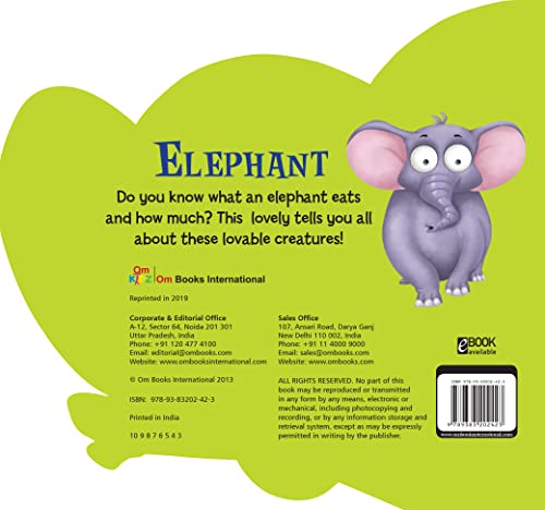 Board Book : Elephant ( Animals and Birds ) - Cutout Board Books (Board book)