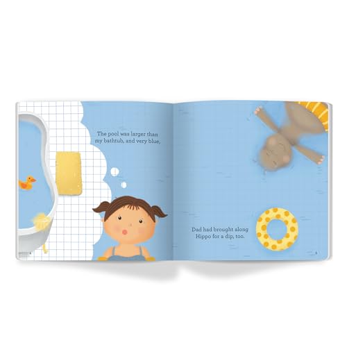 The Hippo Who Came to Swim: Board Book for Babies on Swim Time by SAM & MI | Short Story Book on Toddlers' Daily Routine to Encourage Parent-Child Bonding | Up to 4 Years (THE ANIMAL SERIES) (Board book)