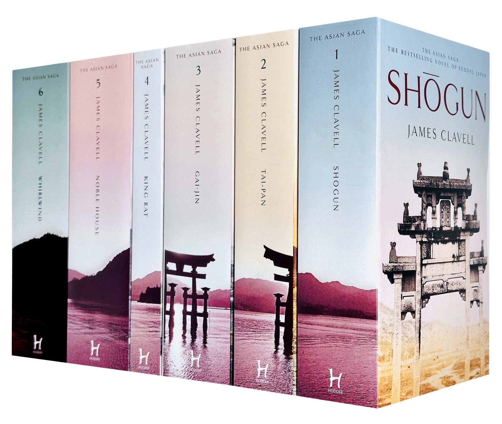 The Novels of Asian Saga Series 6 Books Collection Set By James Clavell(Shogun, Tai-Pan, Gai-Jin, King Rat, Noble House & Whirlwind) Paperback