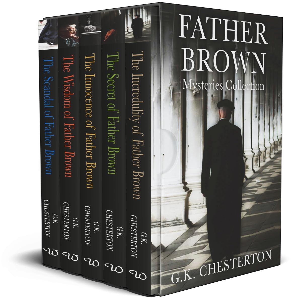 Father Brown Mysteries Collection 5 Books Box Set By G.K Chesterton (Innocence, Wisdom, Incredulity, Secret & Scandal)