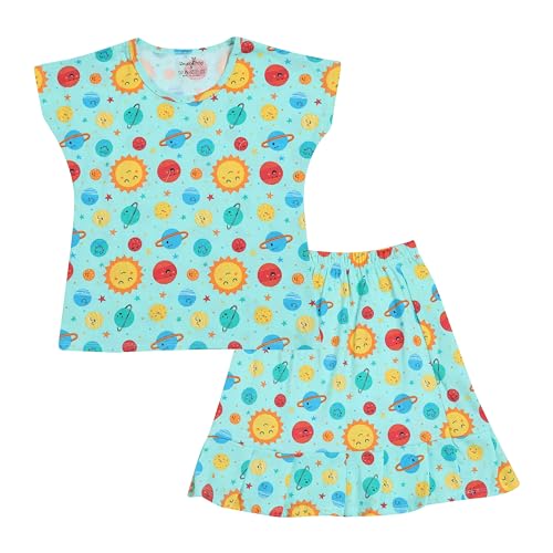 NammaBaby Girl Cotton Night Suit Tshirt Shorts Capri Pyjama Set - Multipacks (₹729.00 with 71 percent savings)
