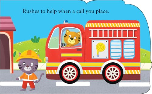 Cutout Board Book : Fire Truck - Small Wheel for Children's Activity | Picture | Cute Rhymes | Wonderful Gift for Kids; 1+ Ages (Board book)