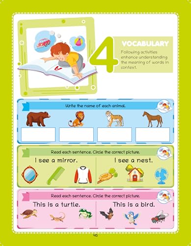 Oswaal Lil Legends 250+ Activities English Quest Activity Book for Age 5+ Years | Puzzles, Phonics & Grammar Practice | Vocabulary Expansions and Reading skills | UKG & Class 1 (Paperback)