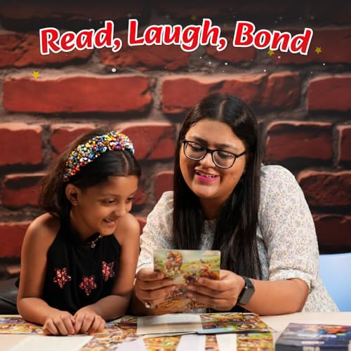 Bedtime Fables and Moral Tales Flashcards for Kids, 51 Colourful & Short Stories Flashcards for 3-6 Years Old, Montessori Educational Toy (Cards)