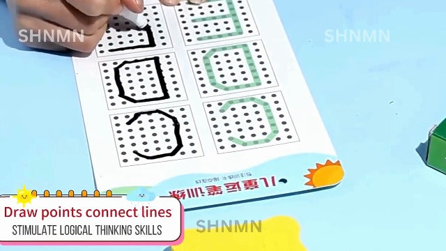 SHNMN 64 Pages Magical Tracing Workbook Set, Hand Writing Pen Control Training Book For Learning To Write The Alphabets & Numbers, Preschool Educational Reusable Learning Book For Kids (1) (Workbook)