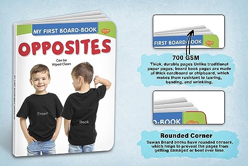 My First Board Books Opposites | Big Size Board Book For Kids By Sawan (Hardcover)
